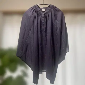 어반 리서치 도어스 코튼 보일 롤업 슬리브 블라우스 블루 M