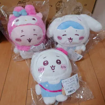 치이카와 산리오 봉제 인형 치이카와 하치와레 헌책방 3종 세트!
