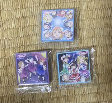러브 라이브 선샤인 Aqours 스퀘어 캔뱃지 3개 세트