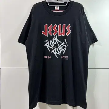 90s Kerusso 빈티지 티셔츠 Jesus 아트 밴딩 기업