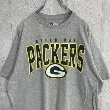 NFL 그린베이 패커스 팀 로고 프린트 티셔츠 XL