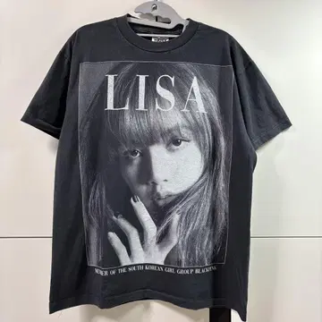 Blackpink Lisa 리사 블랙 핑크 빈티지풍 티셔츠 구제 의류