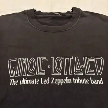 80년대 빈티지 Led Zeppelin 밴드 티셔츠 흑먹색