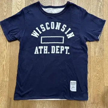 토이즈 맥코이 티셔츠 S 더블 페이스 칼리지 로고 WISCONSIN