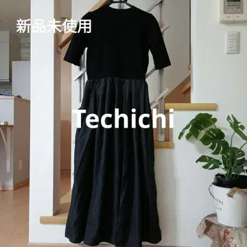 Techichi 블랙 반팔 티셔츠 원피스 미사용 새상품