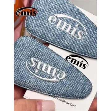 emis 데님풍 헤어핀 2개 세트