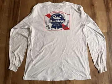 빈티지 Pabst Blue Ribbon 블루 리본 긴팔 티셔츠 맥주