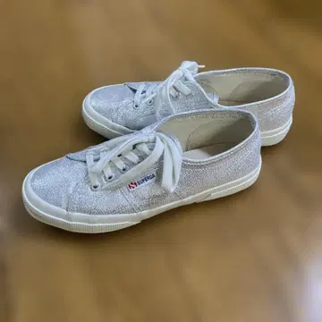 SUPERGA 실버 글리터 스니커즈