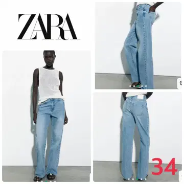 새상품 ZARA 슈퍼 하이라이즈 스트레이트 데님 34 2 24