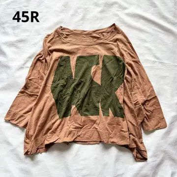 45R 짐바브웨 코튼 와이드 티셔츠 45 락 프린트 빅 티셔츠