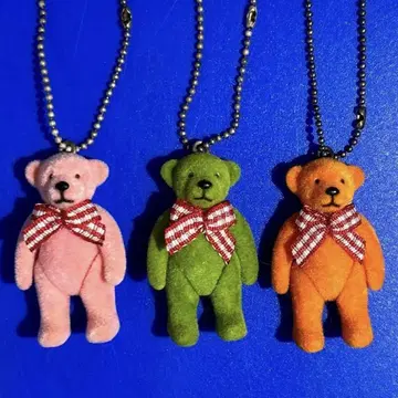 플로키 베어 리본 포함 3개 키링 볼 체인 후쿠야 레어 미사용