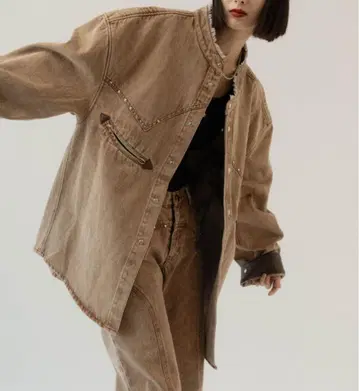 Knuth Marf 웨스턴 데님 오버 셔츠