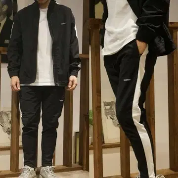 ZANEROBE 제인 로브 로고 자수 사이드 라인 이지 팬츠