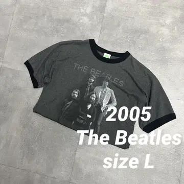 2005 비틀즈 링거 티셔츠 빈티지 밴딩 락 락 그레이