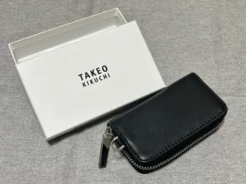 TAKEO KIKUCHI 블랙 가죽 키케이스