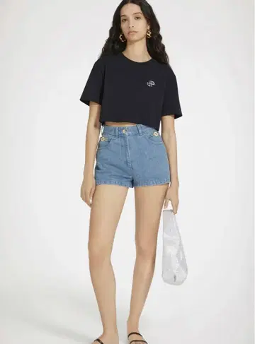 미사용 새상품! Patou 데님 숏 팬츠