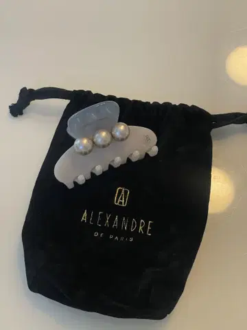 ALEXANDRE DE PARIS 펄 장식 헤어 클립 S