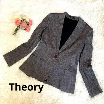Theory 띠어리 테일러드 자켓 여성용 린넨 그레이