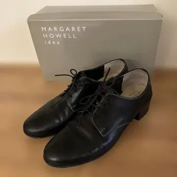 MARGARET HOWELL 블랙 레이스업 슈즈 힐 약 4cm