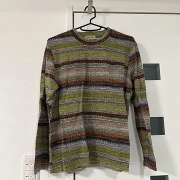 새상품급 Ladies Wear 스트라이프 패턴 긴팔 튜닉 튜닉