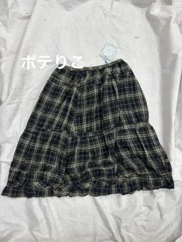 coyseio 체크 무늬 프릴 티어드 스커트