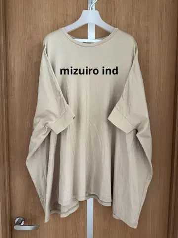 mizuiro ind 와이드 셔츠 티셔츠 베이지