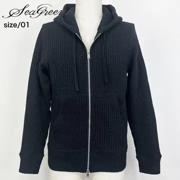 미사용 새상품 Seagreen 빅 와플 더블 집업 후드티 01