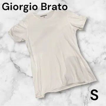 Giorgio Brato 화이트 티셔츠 S 흰색 여성용 데미지 가공