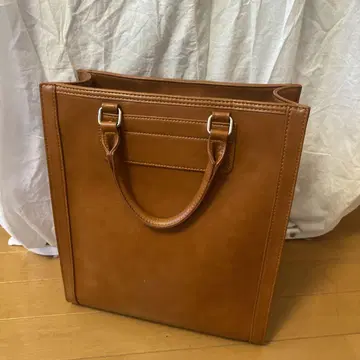 브라운 토트백 가죽