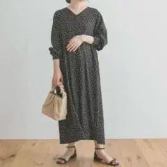 새상품급 어반 리서치 ITEMS 도트 프린트 성숙/러블리 원피스