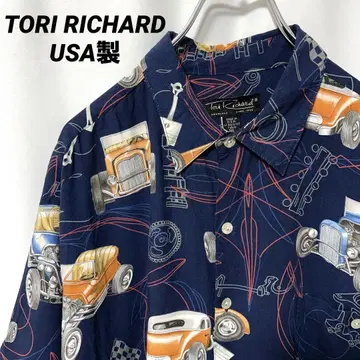 N-4590 TORI RICHARD USA제 알로하 셔츠 자동차 2XL