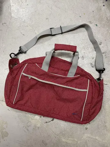 90년대 NIKE 나이키 보스턴 백 체크 빨간색 원포인트 자수