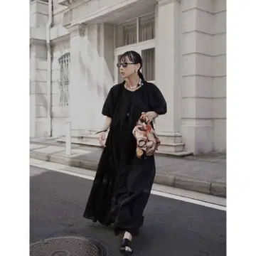 2WAY GARMENT DYE DRESS 블랙 M 사이즈