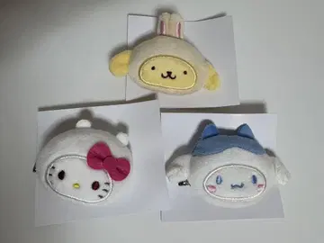 산리오 시크릿 헤어 클립 폼폼푸딩 키티 시나몬