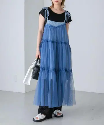 forksy. 튤 볼륨 티어드 원피스