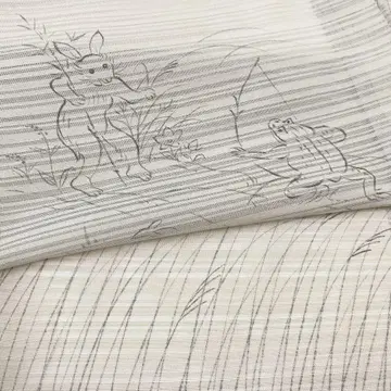 변형 사 조수희화 여름 덧기모노 순수 실크 여름 기모노