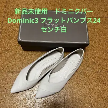 새상품 도미니크 바 Dominic3 플랫 슈즈 화이트 24cm
