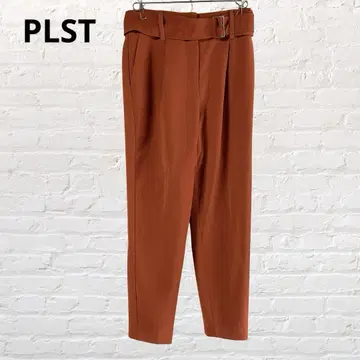 PLST 플라스테 테이퍼드 팬츠 테라코타 허리밴딩 XXS 구제 의류