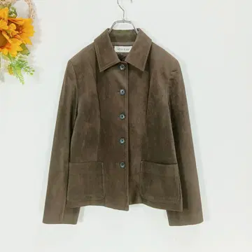 STYLE ME 브라운 테일러드 자켓 사이즈 9 스웨이드 느낌 오피스