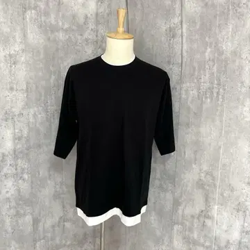 ZERO STAIN 레이어드 루즈핏 심플 티셔츠 깔끔