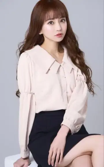 EmiriaWiz 에밀리아 위즈 에밀리아 위즈 더블 컬러 블라우스 핑크