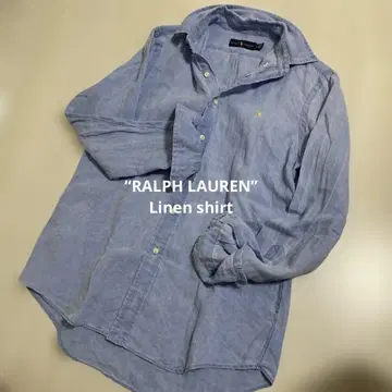 RALPHLLAUREN 린넨 셔츠 블루 S 사이즈
