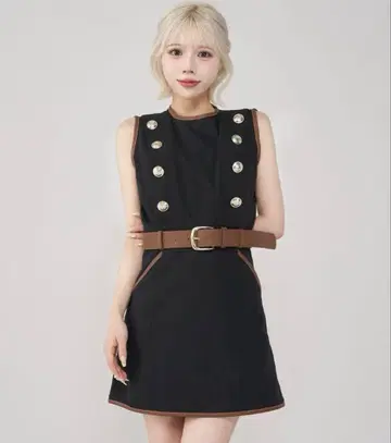 Darich 캔버스 미니 원피스 BLK FL 새상품, 미사용 완판템