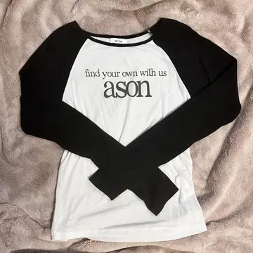 ason 긴팔 상의 블랙