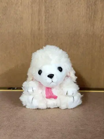 봉제 인형 강아지 화이트 화이트 말티즈 푸들 손에 들 수 있는 사이즈