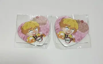 귀멸의 칼날 아가츠마 젠이츠 발렌타인 하트 캔뱃지