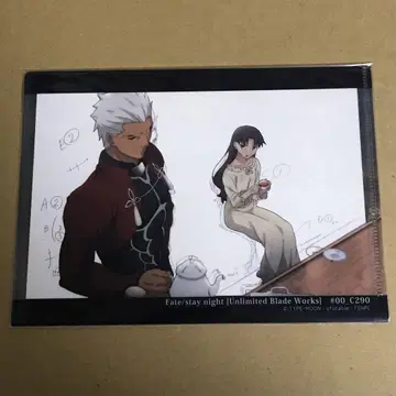 Fate UBW 원화 엽서 포함 클리어 파일 #00 토오사카 린&에미야1