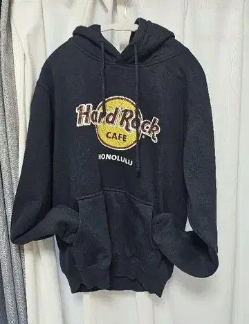 Hard Rock Cafe 후드 부착 후드티 M 블랙