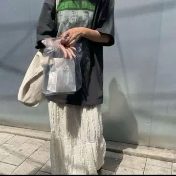 f.dom/에프담 GREEN DAY 그래픽 티셔츠 오버 사이즈