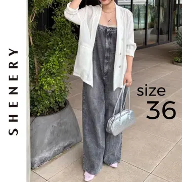 새상품 SHENERY 데님 살로펫 시너리 블랙 36
